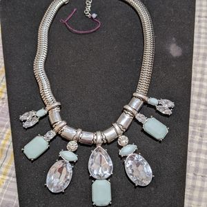 Express costume rhinestone glass necklace